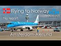 Flying to Norway trip report | Amsterdam to Alesund | KLM | ERJ170 | Economy Comfort