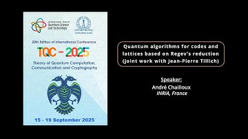 01 Invited Talk — Quantum algorithms for codes and lattices based on Regev