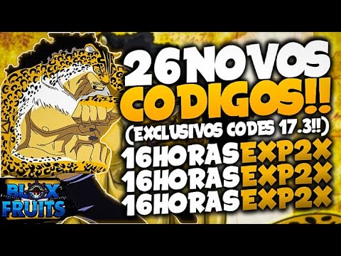 SAIU AGORA! TODOS OS NOVOS CODIGOS SECRETOS da UPDATE 17.3 do BLOX FRUITS e  TODOS CODES ATUALIZADO! 