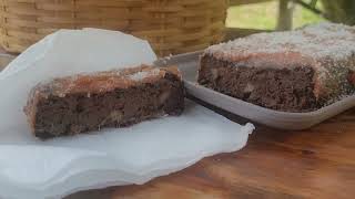 Brownie de batata doce, sem glúten e sem lactose nos Chalés 3 Irmãs em Sapucaí Mirim - MG