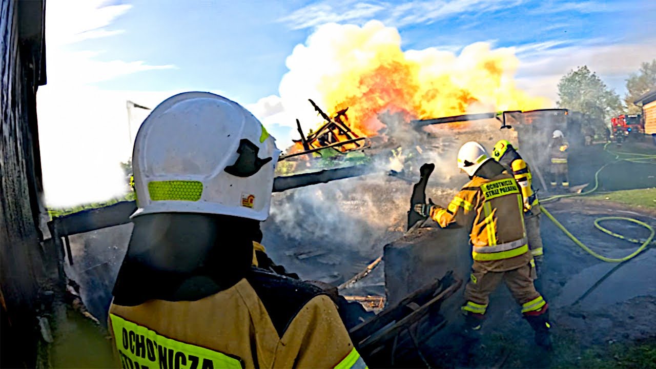 POŻAR BUDYNKU PODCZAS NAGRANIA! 🔥 - OSP MAŁA WIEŚ
