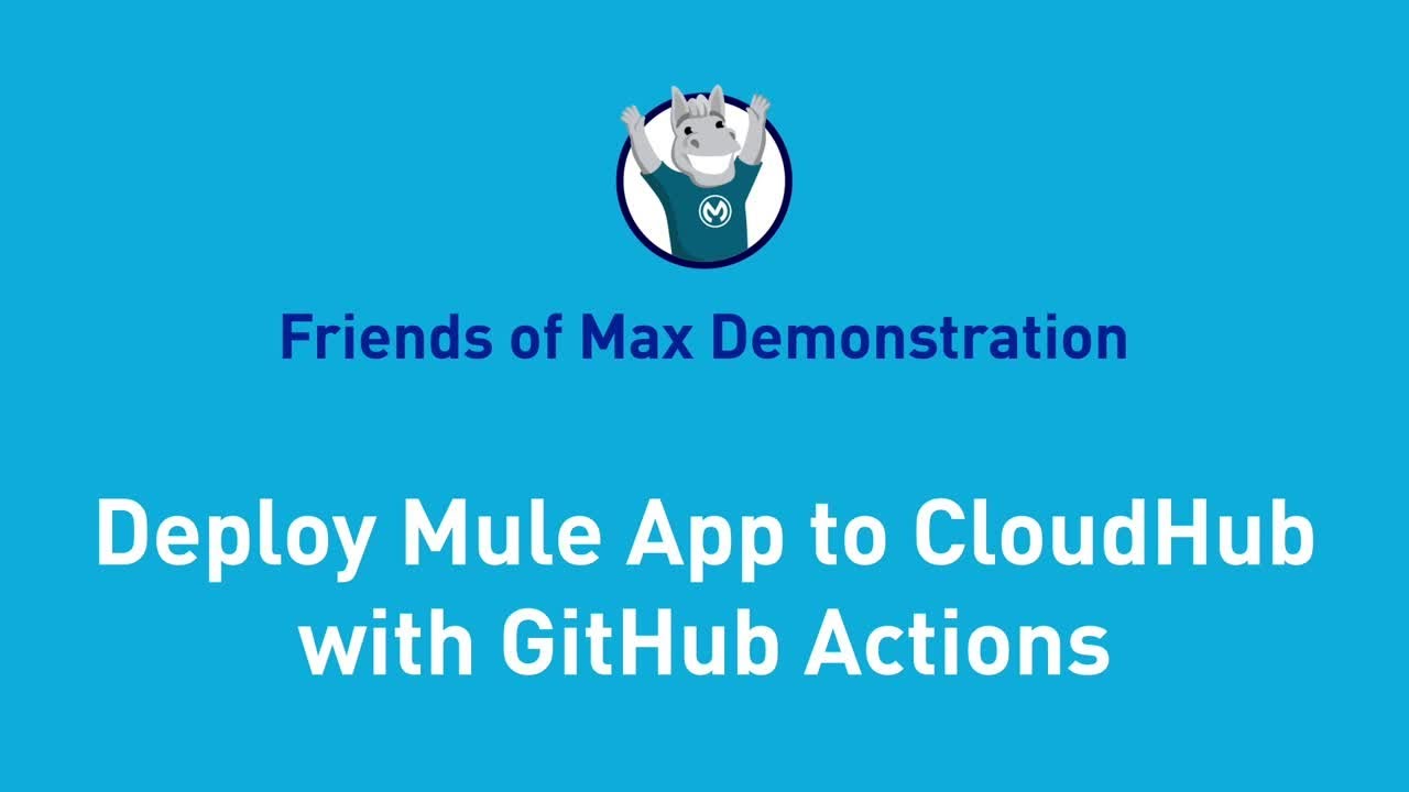 Deploy Mule app to CloudHub with GitHub actions