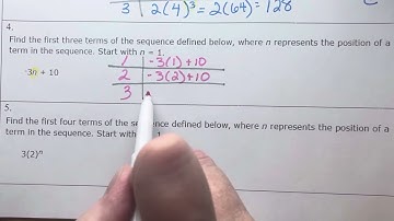 Evaluate Variable Expressions for Number Sequences (Example 4)