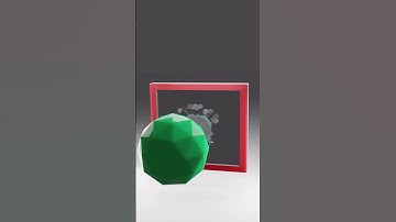 Animation of the object exiting the mirror made in Blender