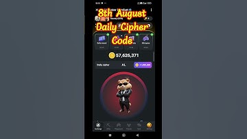 8th August Hamster Kombat Daily Cipher Code