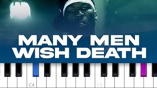 50 Cent - Many Men (Wish Death)  (piano tutorial)