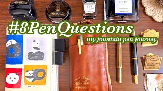 My fountain pen journey: favourite inks, pens, and future plans #8penquestions #8penquestions2024