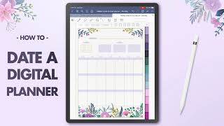 How to date an undated digital planner - Digital planning tutorial with Goodnotes