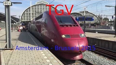 Drivers Eye Cab View TGV Thalys Amsterdam   Brussels 2015