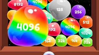 Jelly 2048 Puzzle Merge Game vs Sand Balls Classic - Gameplay Walkthrough (Freeplay, Max Level) screenshot 2
