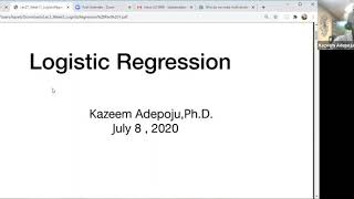 Logistic regression Part 1