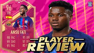 5⭐/5⭐ 96 PREMIUM FUTTIES ANSU FATI SBC PLAYER REVIEW - FIFA 23 ULTIMATE TEAM