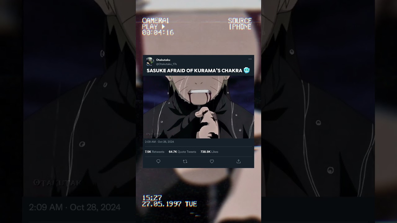 Sasuke gets afraid of Kurama's chakra 🥶!! 