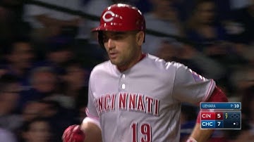 CIN@CHC: Votto belts a two-run homer to left-center