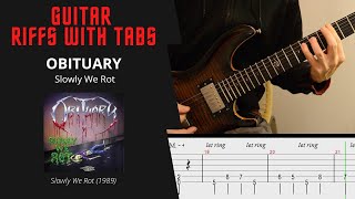 Obituary - Slowly We Rot - Guitar riffs with tabs / cover / lesson