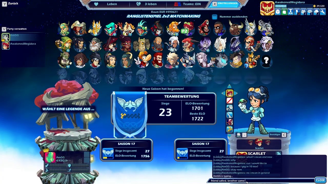 Brawlhalla Ranked 2v2 Season 17 Gameplay - YouTube