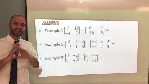 Adding and Subtracting Matrices
