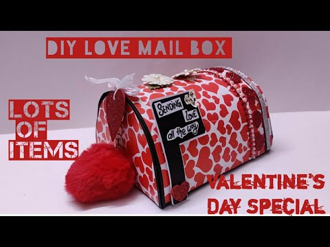 DIY Love Mail Box| Valentine&rsquo;s Day Special Gift Idea For Bf/Gf| Lots Of Items| Unique Gift Idea