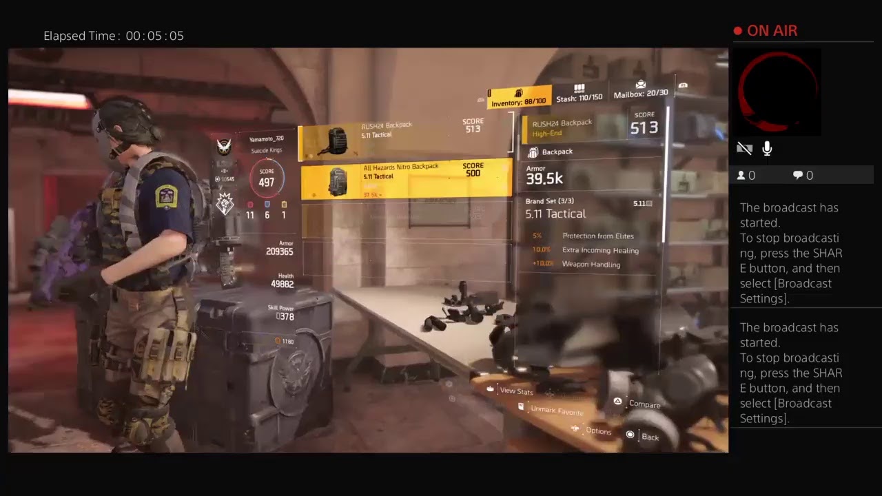 The division 2 farming for 515 gear pieces