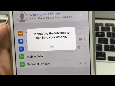 Connect to the Internet to sign in to your iPhone.