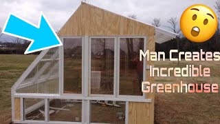 Man Creates Incredible Greenhouse In His Yard Using Old Windows He Found On Craigslist