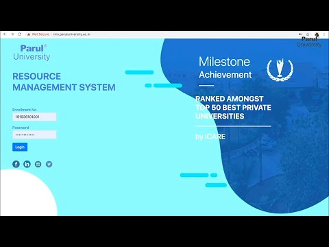 How To Access | Resource Management System | Parul University