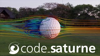 Simulation of a non-rotating golf ball using Code_Saturne screenshot 3