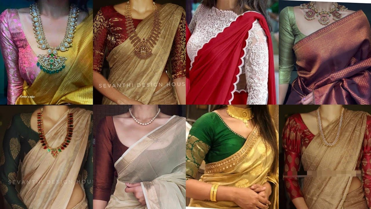 Saree And Blouse Colour Combination Ideas Latest/ Mix And Match Saree ...