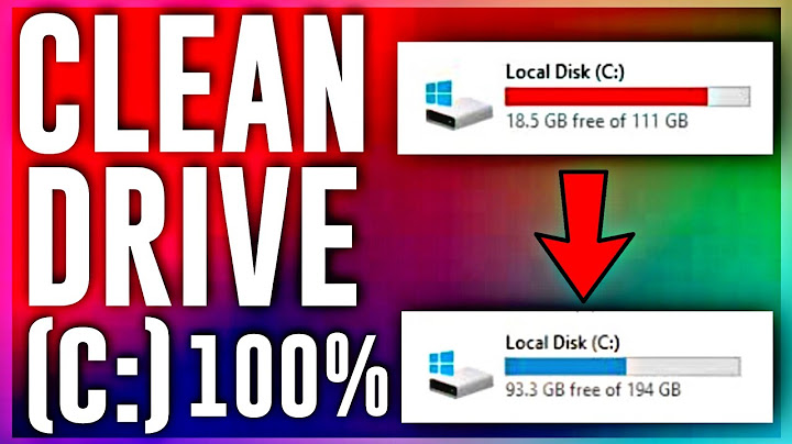 How to clean up my c drive windows 10