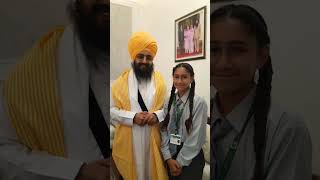 finally met Bhai Ranjeet singh ji dhadriaan wale ✨💐🙏🏻 #waheguru #waheguruji #shorts @iSahejKaur