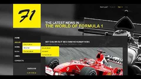Preview Black Car Racing Drupal Theme by Mercury TMT