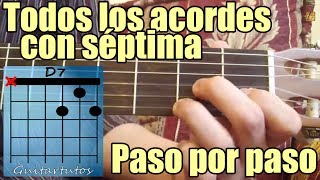 Video thumbnail of "Como tocar acordes de guitarra para principiantes: Acordes con séptima"