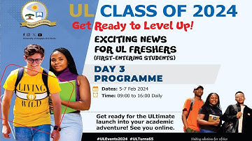 University of Limpopo 2024 Online Orientation Programme for First-Time Entering Students Day 3