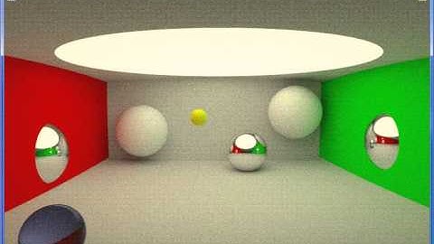 Real-time path traced Cornell Box Pong simulation 2