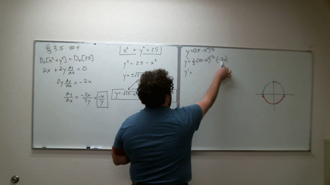 Section 3.5 - Rewriting an Implicit Equation in Implicit Form