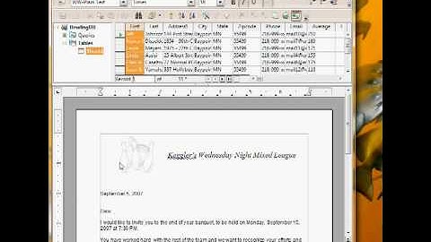 OpenOffice:  Mail Merge