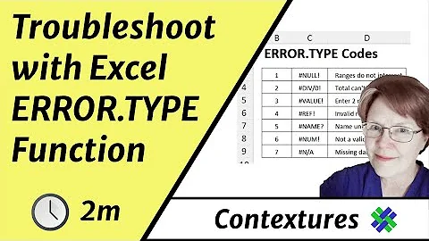 Troubleshoot Excel Errors with ERROR.TYPE Function
