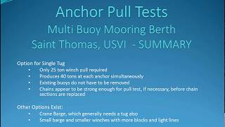 ANCHOR PULL TEST WITH TUG