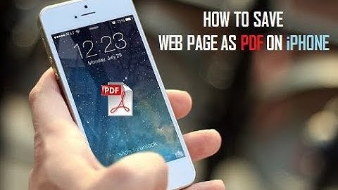 How To Save Webpage As PDF in iOS