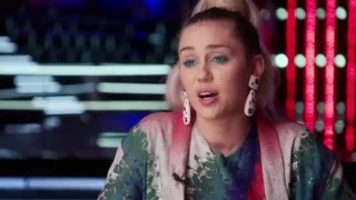 Video thumbnail of "Miley Cyrus on The Voice! - TheVoice 10"