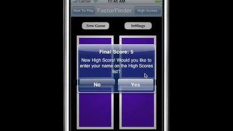 iPhone App Demo: FactorFinder