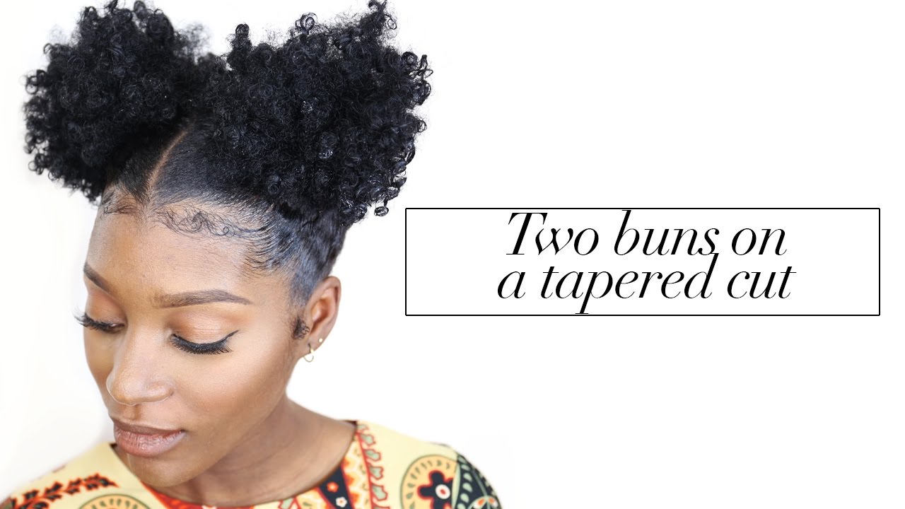 How to: Get 2 Buns on Short Natural Hair (Mini Lookbook) - YouTube