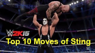 WWE Top 10 Moves of Sting (WWE 2K15) Next Gen (PS4)