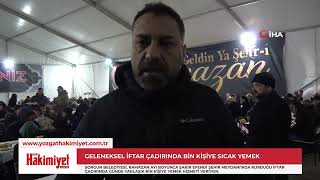 Geleneksel İftar Çadırında Bin Kişiye Sıcak Yemek