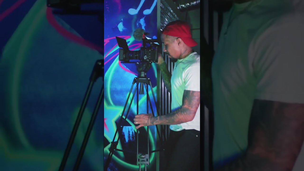 Behind The Scenes filming a music video with 