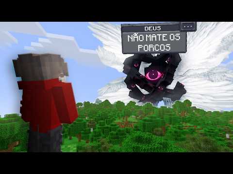 coloquei DEUS no Minecraft e tentei fazer AMIZADE com Ele