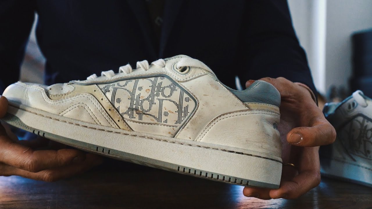 Sneaker cleaning - Restoring a pair of Dior Sneakers B27 - YouTube