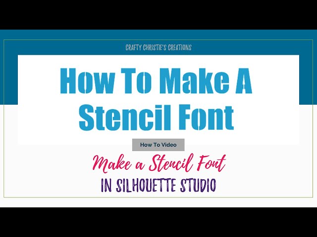 How to Make a Stencil Font in Silhouette Studio - YouTube how-to-make-a-stencil-font-in-silhouette-studio-youtube