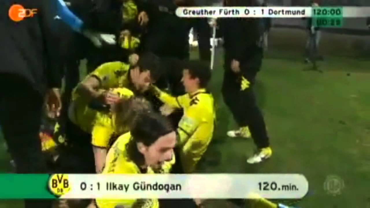 Greuther Fürth - Borussia Dortmund 0:1 Ilkay Gündogan 120. Minute Kommentator raste aus