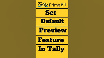 Enable Default Print Preview in Tally Prime | Tally Prime features | Tally Prime | #shorts